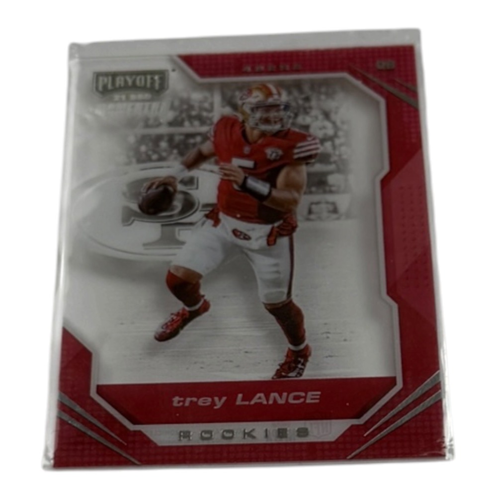 2021 Panini Chronicles Playoff Trey Lance Rookie Red Die-Cut PMD-3 49ers QB‎